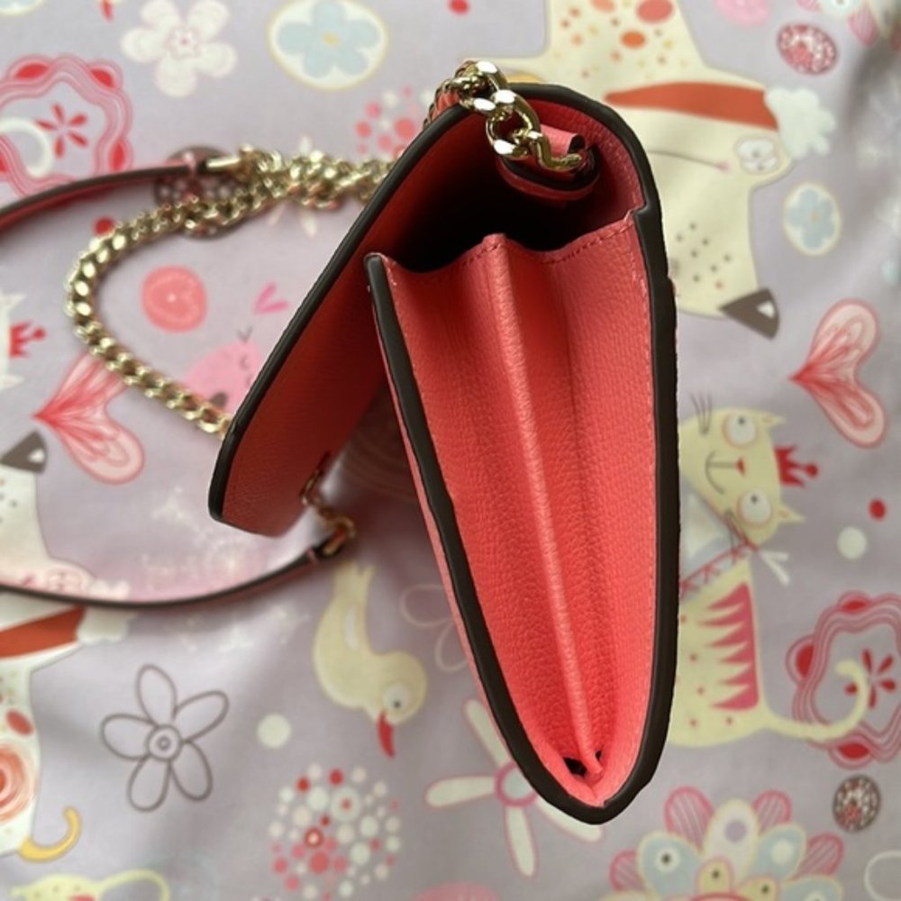 Kate Spade Chain Wallet Crossbody Clutch Pink - Picture 12 of 16